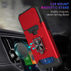 Military Grade All-In-One Ring Stand Card Case for iPhone 17 Pro - Red