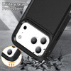 Military Grade TUFF Hybrid Armor Case with Kickstand for iPhone 17 Pro Max - Black