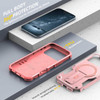 Military Grade HD Armor MagSafe Case with Kickstand for iPhone 17 Pro Max - Pink