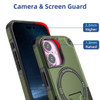 Military Grade HD Armor MagSafe Case with Kickstand for iPhone 17 - Green