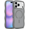 Shade Series Curly Wave Grip Hybrid Case with MagSafe for iPhone 17 Pro Max - Grey