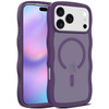 Shade Series Curly Wave Grip Hybrid Case with MagSafe for iPhone 17 Pro - Purple