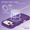 Shade Series Curly Wave Grip Hybrid Case with MagSafe for iPhone 17 Pro - Purple