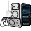 Fusion Evo Transparent MagSafe Case with Camera Ring Stand for iPhone 17 Pro - Black