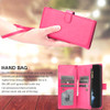 Leather Wallet Case with Zipper Pocket for iPhone 17 Pro Max - Hot Pink