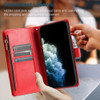 Leather Wallet Case with Zipper Pocket for iPhone 17 Pro - Red
