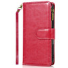 Leather Wallet Case with Zipper Pocket for iPhone 17 Pro - Red