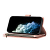 Leather Wallet Case with Zipper Pocket for iPhone 17 - Rose Gold