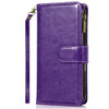 Leather Wallet Case with Zipper Pocket for iPhone Air - Purple