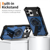 Military Grade MagSafe Tough Ultra Rugged Hybrid Case with Kickstand for iPhone 17 Pro Max - Blue