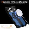 Military Grade MagSafe Tough Ultra Rugged Hybrid Case with Kickstand for iPhone 17 Pro - Blue