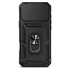 Military Grade Hybrid Case with Ring Grip and Camera Lens Protector for iPhone 17 Pro Max - Black