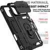 Military Grade Hybrid Case with Ring Grip and Camera Lens Protector for iPhone 17 Pro Max - Black