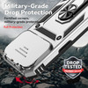 Military Grade Hybrid Case with Ring Grip and Camera Lens Protector for iPhone 17 Pro Max - Silver
