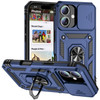 Military Grade Hybrid Case with Ring Grip and Camera Lens Protector for iPhone 17 - Blue