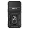Military Grade Hybrid Case with Ring Grip and Camera Lens Protector for iPhone Air - Black
