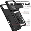 Military Grade Hybrid Case with Ring Grip and Camera Lens Protector for iPhone Air - Black