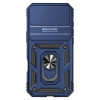 Military Grade Hybrid Case with Ring Grip and Camera Lens Protector for iPhone Air - Blue