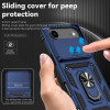 Military Grade Hybrid Case with Ring Grip and Camera Lens Protector for iPhone Air - Blue