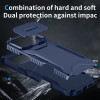 Combat Tough Series Hybrid Case with Camera Lens Cover for iPhone 17 Pro Max - Blue