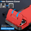 Combat Tough Series Hybrid Case with Camera Lens Cover for iPhone 17 Pro Max - Red