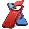 Combat Tough Series Hybrid Case with Camera Lens Cover for iPhone 17 Pro Max - Red