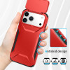 Combat Tough Series Hybrid Case with Camera Lens Cover for iPhone 17 Pro Max - Red