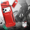 Combat Tough Series Hybrid Case with Camera Lens Cover for iPhone 17 Pro Max - Red