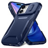 Combat Tough Series Hybrid Case with Camera Lens Cover for iPhone 17 - Blue