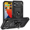 Military Grade Hybrid Case with Ring Grip for iPhone 17 Pro Max - Black