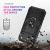 Military Grade Hybrid Case with Ring Grip for iPhone 17 Pro Max - Black