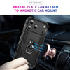 Military Grade Hybrid Case with Ring Grip for iPhone 17 Pro - Black