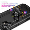 Military Grade Hybrid Case with Ring Grip for iPhone 17 - Black