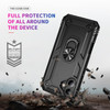 Military Grade Hybrid Case with Ring Grip for iPhone 17 - Black