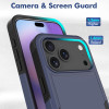Military Grade TUFF Hybrid Armor Case for iPhone 17 Pro Max - Blue