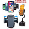 InvenTel Heavy Duty Cup Holder Phone Mount with Flexible Gooseneck - Black