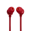JBL Tune 310C Wired Hi-Res in-Ear Headphones, Tangle-Free Flat Cable, 3-Button Remote with Microphone - Red