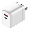 PhoneSuit Dual Port 20W USB-C PD 3.0 Power Delivery + USB-A 18W Quick Charge 3.0 Fast Wall Charger - White