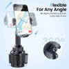 A2C Car Cup Holder Phone Mount with Telescoping Pole - Black