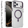 InFrame Series MagSafe Crystal Case with Camera Ring Stand for iPhone 17 Pro Max - Purple