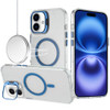 InFrame Series MagSafe Crystal Case with Camera Ring Stand for iPhone 17 - Blue