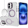 InFrame Series MagSafe Crystal Case with Camera Ring Stand for iPhone 17 - Purple