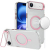 InFrame Series MagSafe Crystal Case with Camera Ring Stand for iPhone Air - Pink