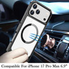 HD Crystal Transparent MagSafe Case for iPhone 17 Pro Max - Black