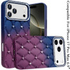 Floral Joy Diamond Crystal TPU Case for iPhone 17 Pro Max - Dark Blue Burgundy