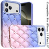 Floral Joy Diamond Crystal TPU Case for iPhone 17 Pro - Light Blue Pink