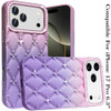 Floral Joy Diamond Crystal TPU Case for iPhone 17 Pro - Light Pink Purple