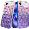 Floral Joy Diamond Crystal TPU Case for iPhone Air - Light Pink Purple