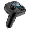 FM Transmitter Car Charger with Dula USB-A Charging Ports - Black