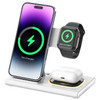 3-in-1 Qi-Certified Wireless 15W Fast Charging Station - White
